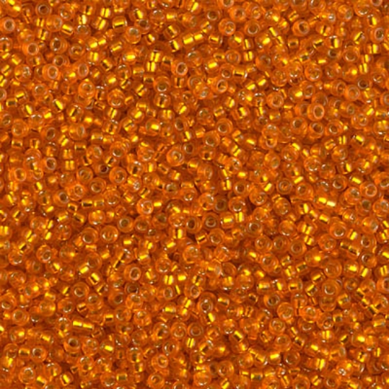 Picture of Miyuki Seed Beads 15/0 1625 Semi-Mat Silver Lined Squash x10g