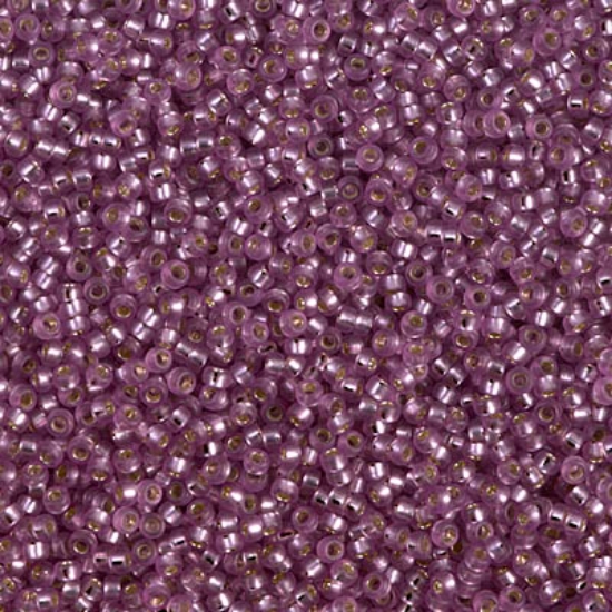 Picture of Miyuki Seed Beads 15/0 1650 Dyed Semi-Frosted Silver Lined Lavender x10g