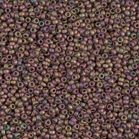 Picture of Miyuki Seed Beads 15/0 2035 Mat Metallic Khaki Iris x10g