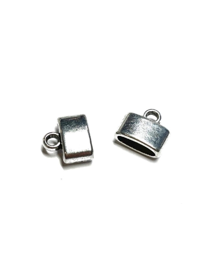Picture of Cord End 9x3mm Silver Tone x4