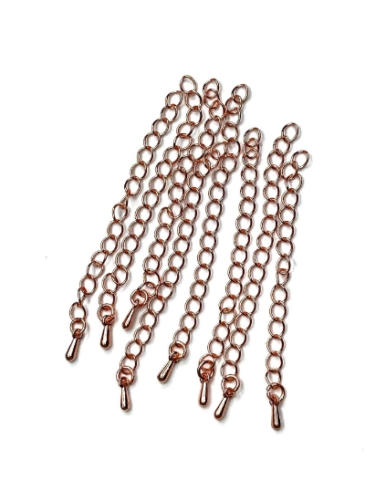 Picture of Chain Extender 70x4mm w/ drop Rose Gold x10