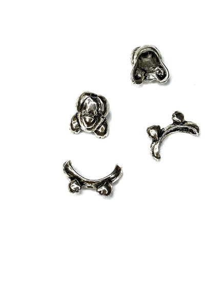 Picture of Bead Cap Dog Antiqued Silver x1