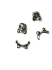 Picture of Bead Cap Dog Antiqued Silver x1
