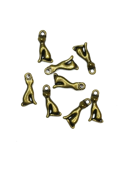 Picture of Charm Cat 18x8mm Bronze x10
