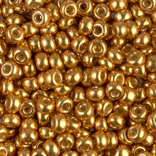 Picture of Miyuki Rocaille 6/0 4203 Duracoat Galvanized Yellow Gold x10g