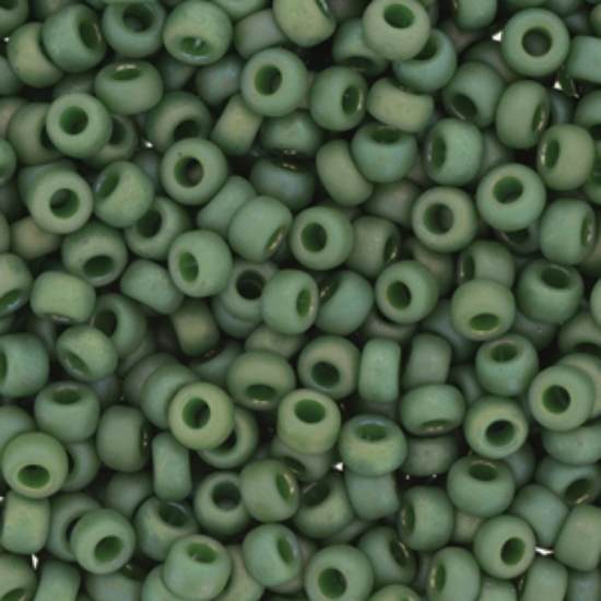Picture of Miyuki Rocaille 6/0 4700  Opaque Glazed Shamrock Mat AB x10g 