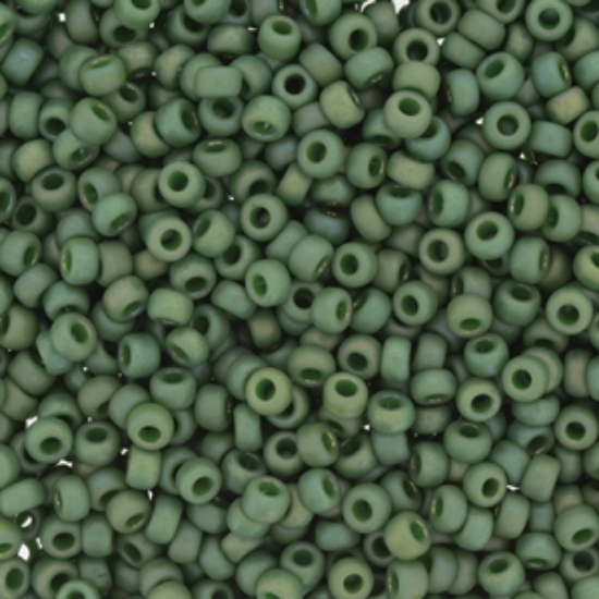 Picture of Miyuki Rocaille 8/0 4700  Opaque Glazed Shamrock Mat AB  x10g 