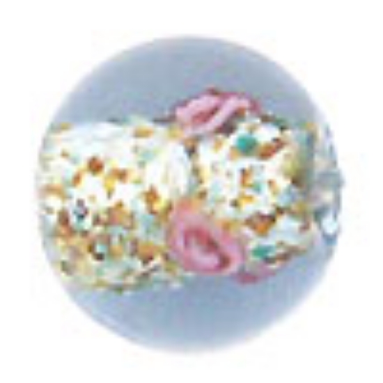 Picture of Silver Foil Flowers 12mm Sapphire x1