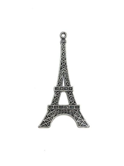 Picture of Pendant "Eiffel Tower" 36x69mm Antique Silver x1