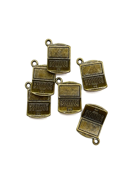 Picture of Charm Notebook 21x15mm Bronze x5
