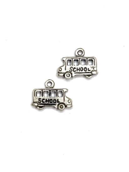 Picture of Pendant "School Bus" 18x20mm Antique Silver x1