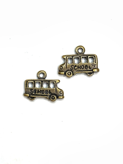 Picture of Pendant "School Bus" 18x20mm Antique Bronze x1