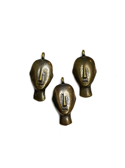 Picture of Pendant "Human Head" 15x29mm Antique Bronze x1