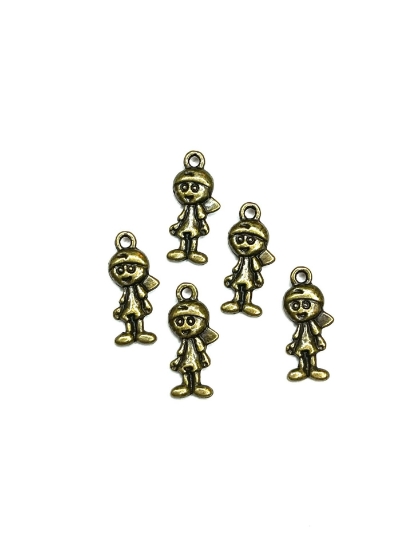 Picture of Charm Little Child 8x18mm Bronze x10