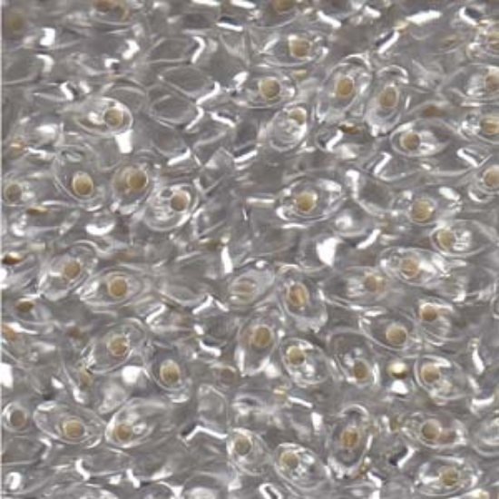 Picture of Miyuki Long Magatama 4x7mm 1 Silver Lined Crystal x10g