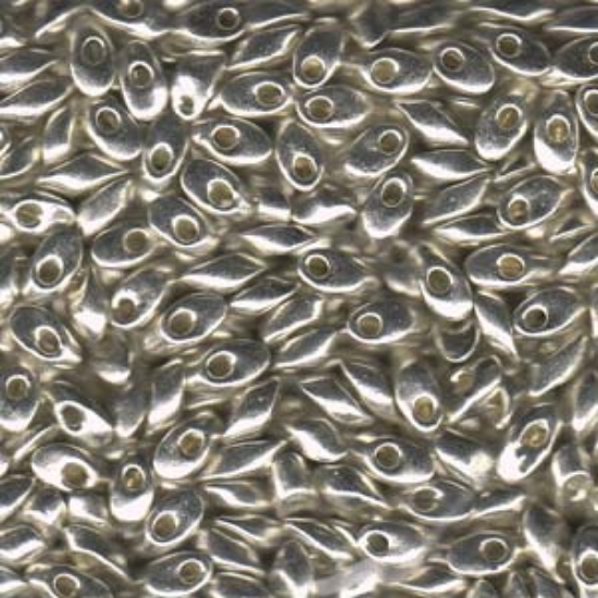 Picture of Miyuki Long Magatama 4x7mm 1051 Galvanized Silver x10g