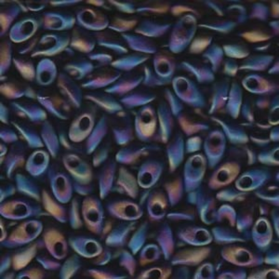 Picture of Miyuki Long Magatama 4x7mm 401FR Mat Black AB x10g