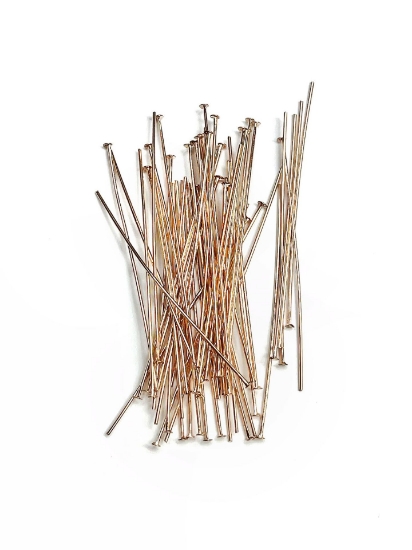 Picture of Premium Head Pin 0,7mmx50mm Rose Gold Plated x50