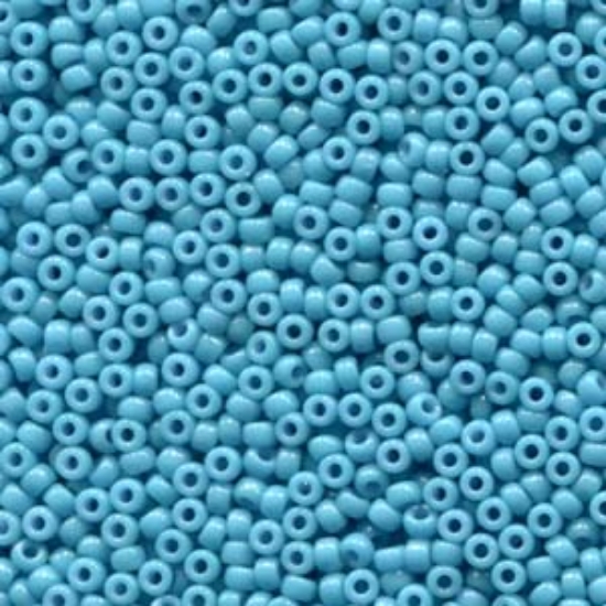 Picture of Miyuki Rocailles 8/0 4478 Duracoat Opaque Dyed Aqua Blue x10g