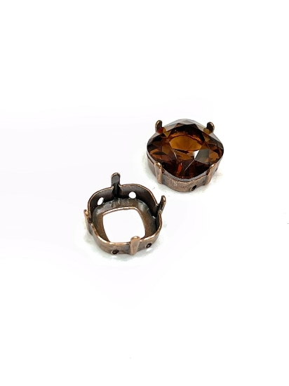 Picture of Swarovski 4470 12mm setting Copper x1
