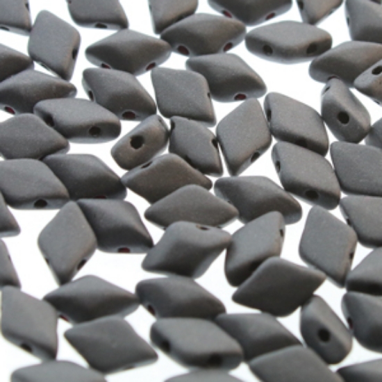 Picture of Mini GemDuo 2-hole 4x6mm Jet Mat x10g