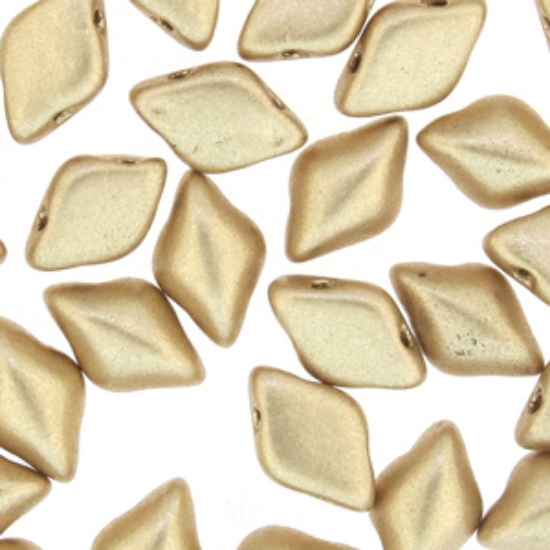 Picture of Mini GemDuo 2-hole 4x6mm Crystal Bronze Pale Gold x10g 