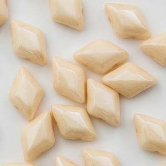Picture of Mini GemDuo 2-hole 4x6mm Chalk Orange Luster x10g