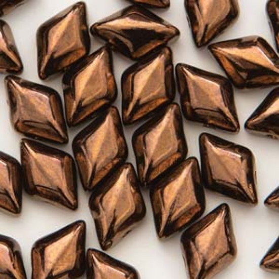 Picture of Mini GemDuo 2-hole 4x6mm Jet Bronze x10g