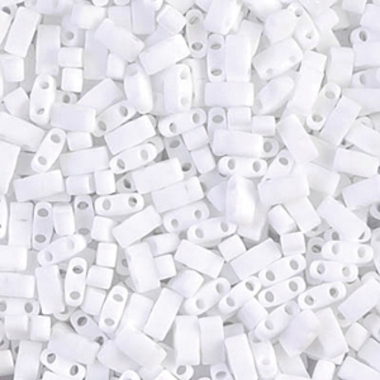 Picture of Miyuki Half Tila 402F Mat Opaque White x5g