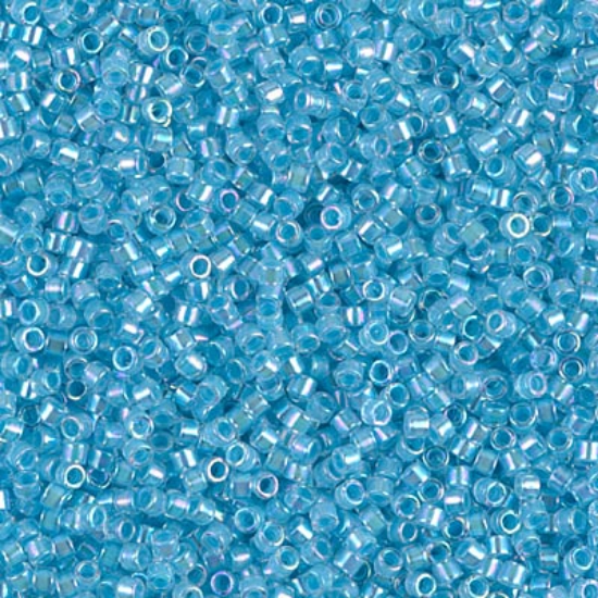 Picture of Miyuki Delica 11/0 DB57 Aqua Lined Crystal AB x10g