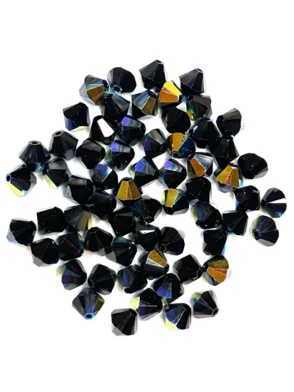 Picture of Swarovski 5328 Xilion Bead 6mm Jet AB x20