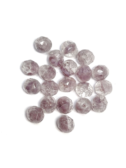 Picture of Fire-Polished 8mm Amethyst Crystal Crackle x20  