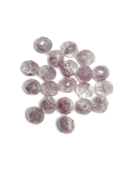 Image de Fire-Polished beads 8mm Amethyst Crystal Crackle x20 