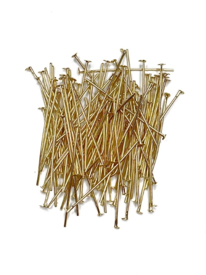 Picture of Vintage Head pin 38mm Gold x100