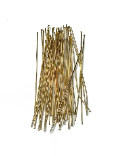Picture of Head pin 70mm Gold x50