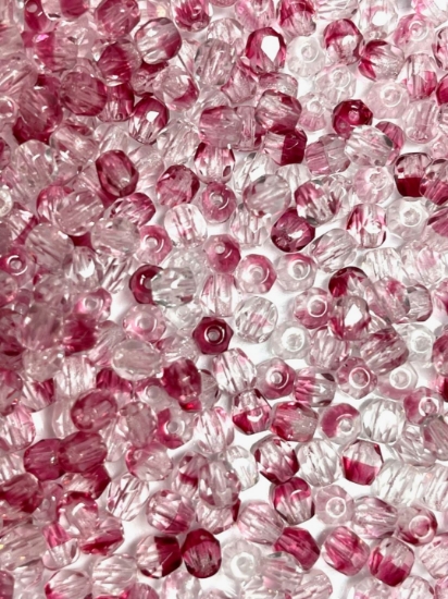Picture of Fire-Polished 4mm Fusion Rose - Crystal x100