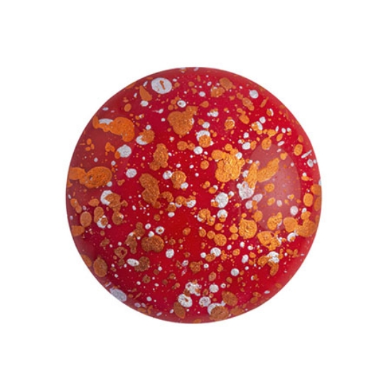 Picture of Cabochons par Puca® 18mm Opaque Coral Red Tweedy x1