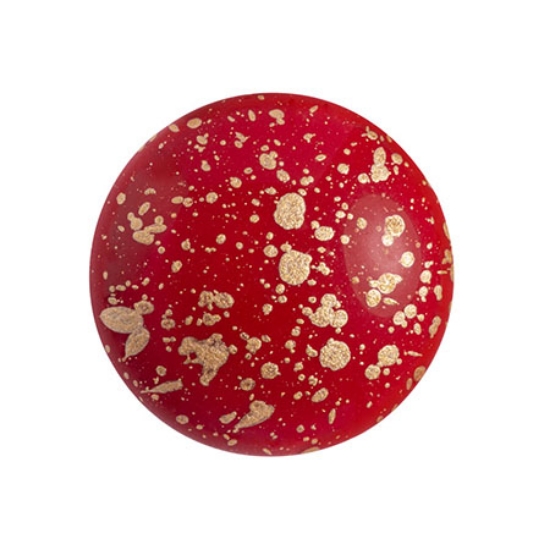 Picture of Cabochons par Puca® 18mm Opaque Coral Red Splash x1