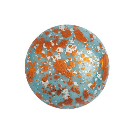 Picture of Cabochons par Puca® 18mm Opaque Aqua Tweedy x1