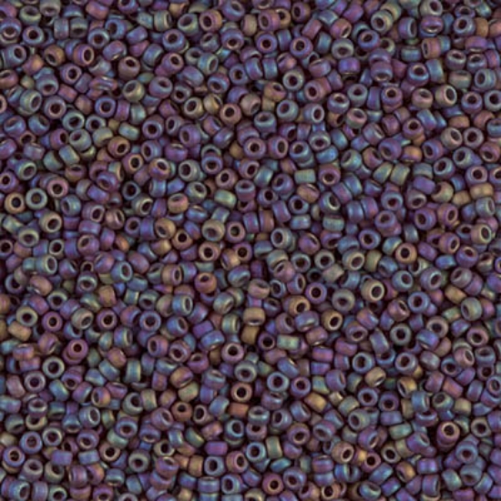 Picture of Miyuki Seed Beads 15/0 409FR Mat Opaque Brown AB x10g