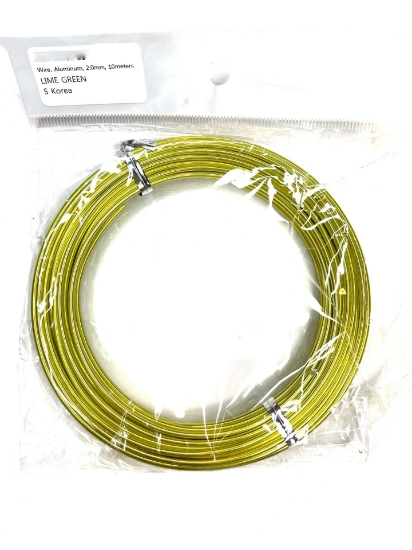 Picture of Aluminium Wire 2mm Lime x10m