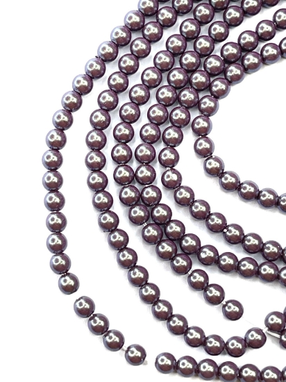 Picture of Preciosa Nacre Round Maxima 8mm Pearlescent Violet x10
