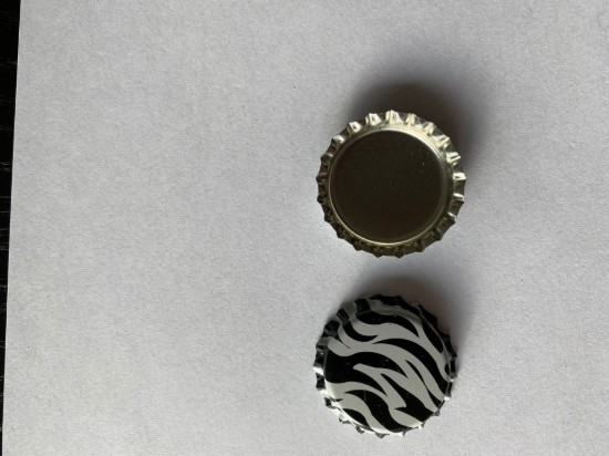 Picture of Bezel Bottle cap 32mm Zebra x10