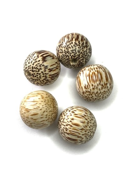 Изображение Palm Wood bead 20mm round x5