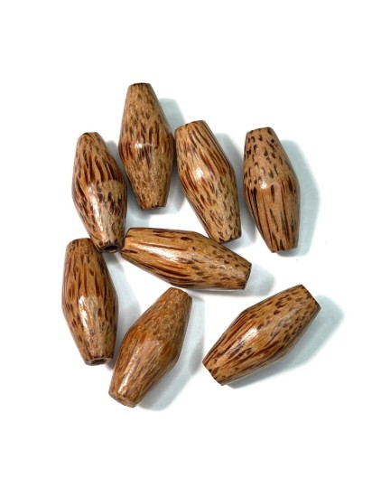 Изображение Palm Wood Bead Brown 25x12mm x10