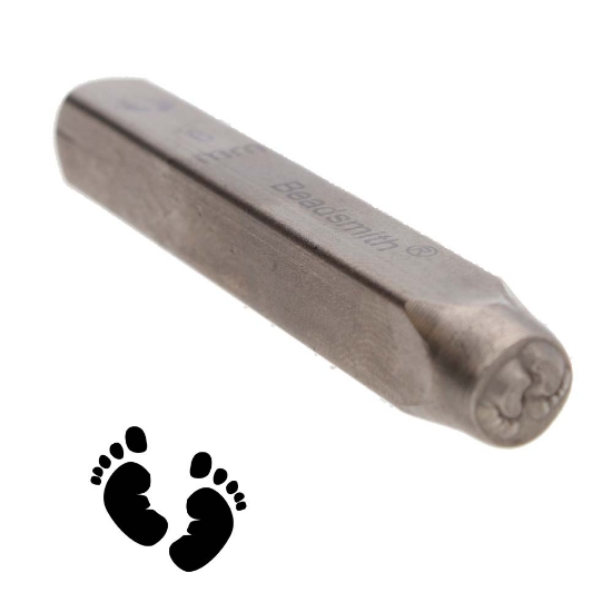 Picture of BeadSmith Design Stamp "Baby Feet" 6mm x1