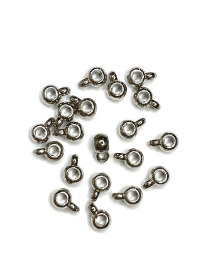 Picture of Pendant Slide CCB 6x4.5mm Silver Tone x20