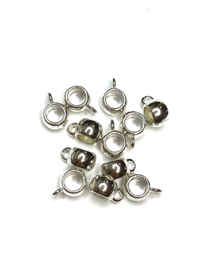 Picture of Pendant Slide 8x5.5mm Ø4.8mm Silver Tone x20