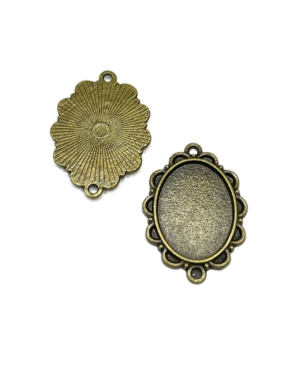 Picture of Setting 2 loops 25x18mm Bronze x5