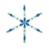 Picture of Wire Snowflake 15cm x6